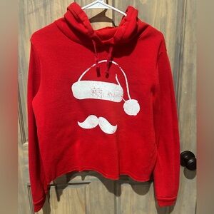Crop hoodie Christmas Santa size Medium